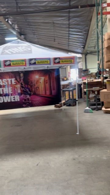 BUSINESS CANOPIES CUSTOM WITH POSTER