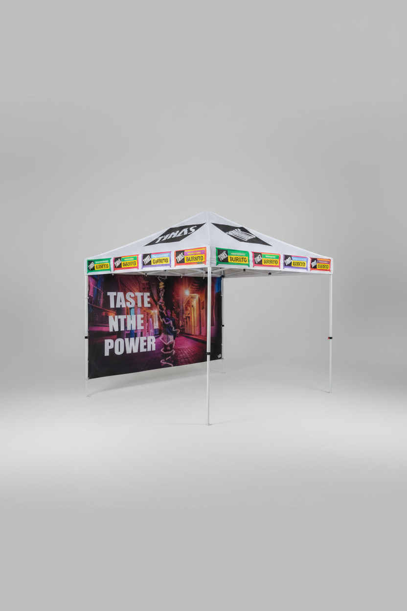 BUSINESS CANOPIES CUSTOM WITH POSTER
