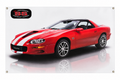 Red 2002 Chevrolet Camaro SS 35th Anniversary Automotive Wall Poster, 32 x 21 in, Garage and Man Cave Decor - product view