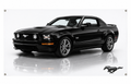 Black Sixth-Generation Ford Mustang Automotive Wall Poster, 28 x 18 in, Garage and Man Cave Decor - product view