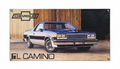 Blue Chevrolet El Camino Automotive Wall Poster, 28 x 16 in, Garage and Man Cave Decor - product view
