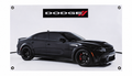 Black Dodge Charger SRT Hellcat Automotive Wall Poster, 28 x 16 in, Garage and Man Cave Decor - product view