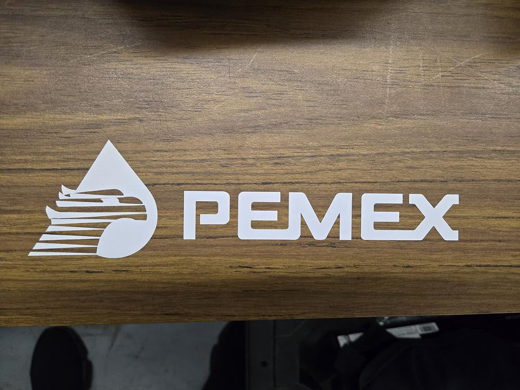 Pemex Vinyl Sticker - White