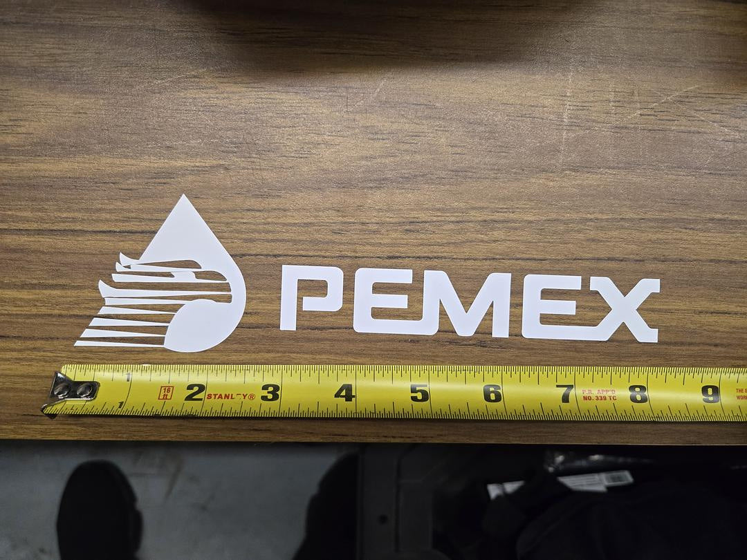 Pemex Vinyl Sticker - White