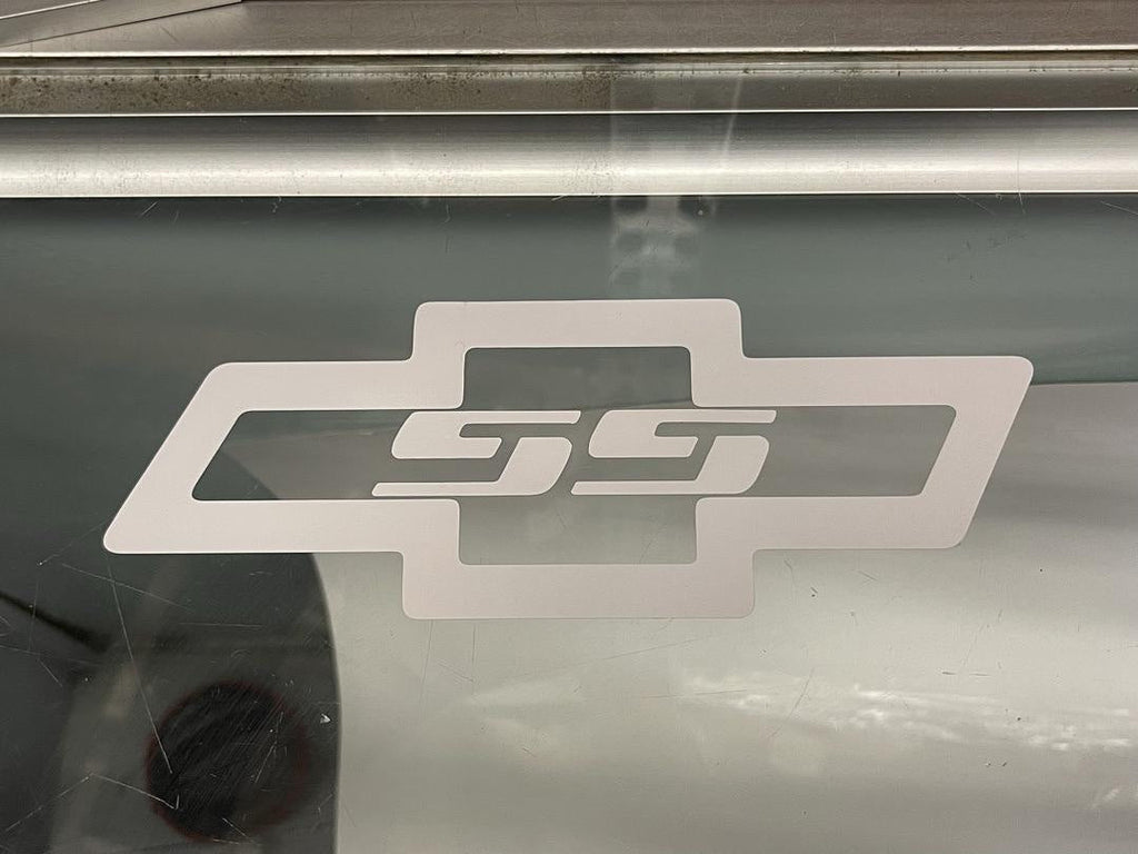 White Chevy SS Vinyl Sticker