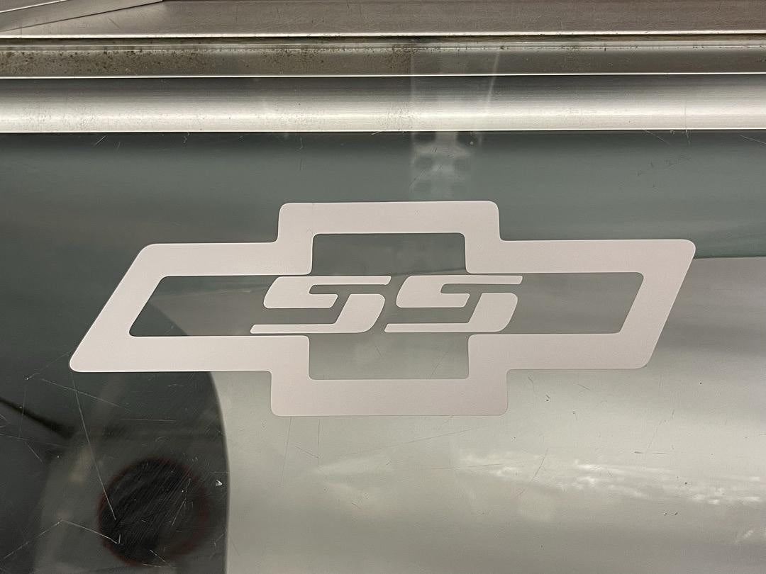 White Chevy SS Vinyl Sticker