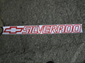 WHT/RD Silverado Outline Cut Out Silverado Tailgate Vinyl Sticker