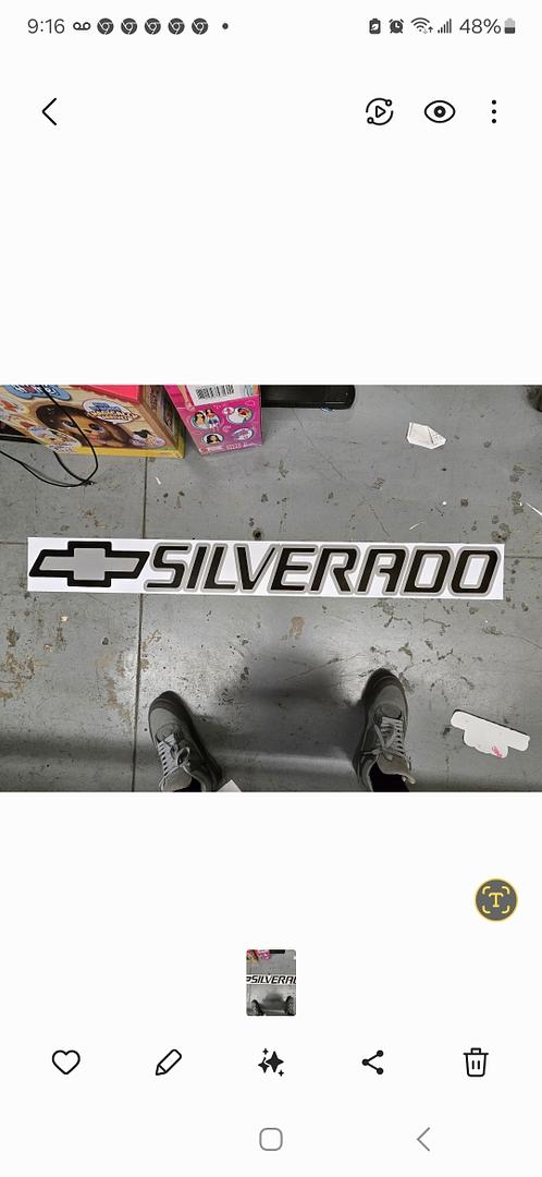 Tailgate Blk W Grey Vinyl Sticker