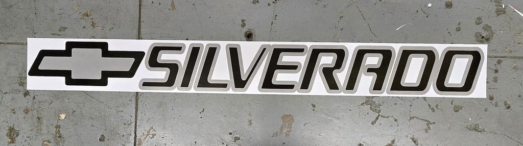 Tailgate Blk W Grey Vinyl Sticker