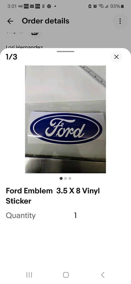 Ford Vinyl Sticker