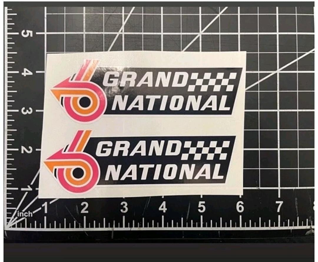 Grand National Stick 2pc Vinyl Sticker