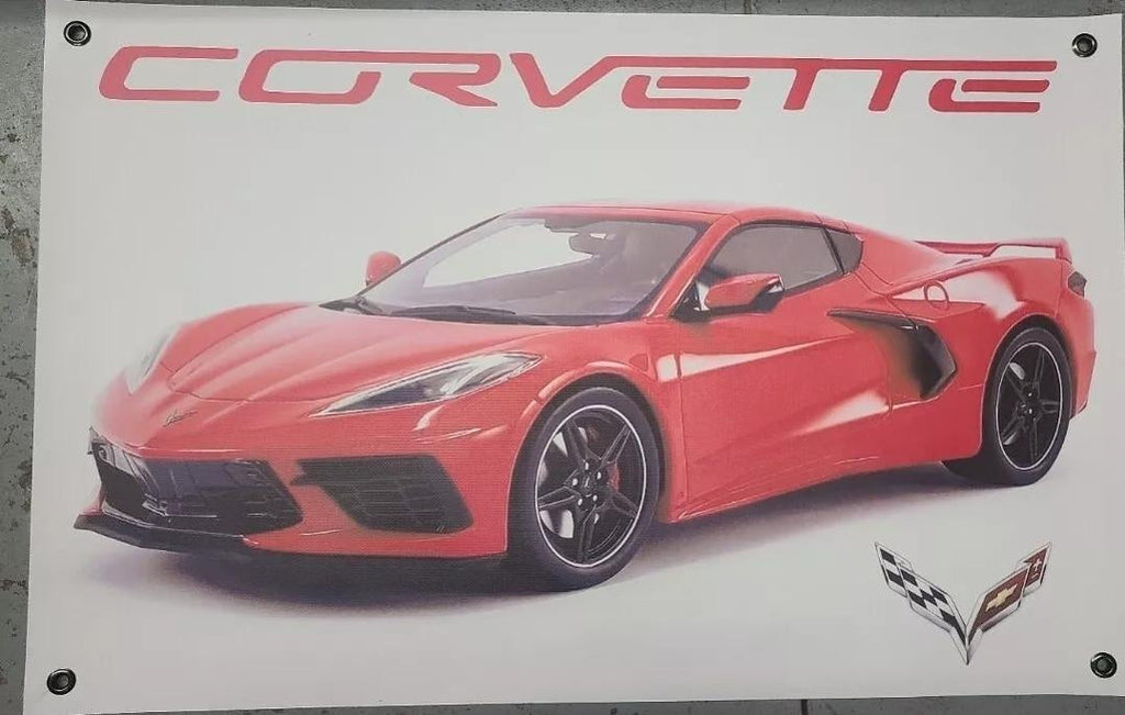 Red C8 Corvette C8 Poster