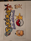 Pokemon Pikachu and Starters UV Sticker
