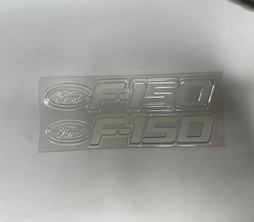 2 Pcs Ford F-150 White UV Sticker