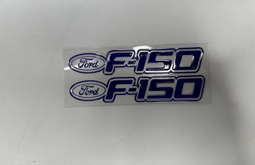 2 Pcs Ford F-150 Blue UV Sticker