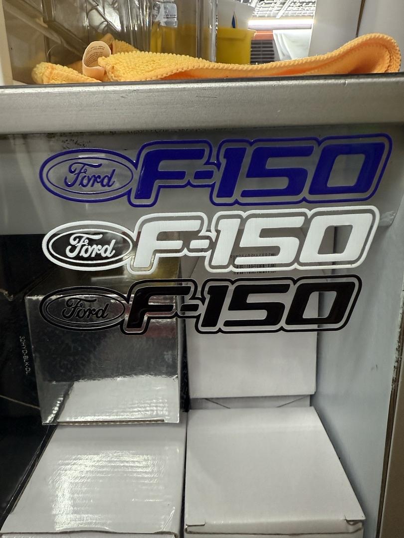 2 Pcs Ford F-150 Blue UV Sticker