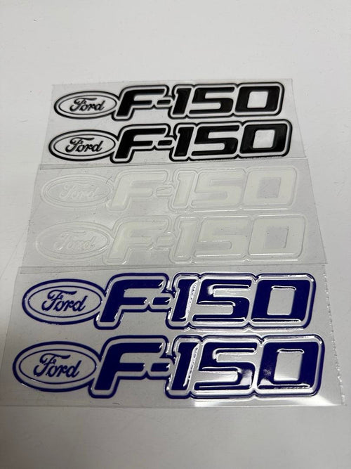 6pcs Ford F-150 (2) Blue (2) White (2) Black Ea UV Sticker