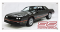 Black Chevrolet Monte Carlo SS Automotive Wall Poster, 28 x 15 in, Garage and Man Cave Decor - product view