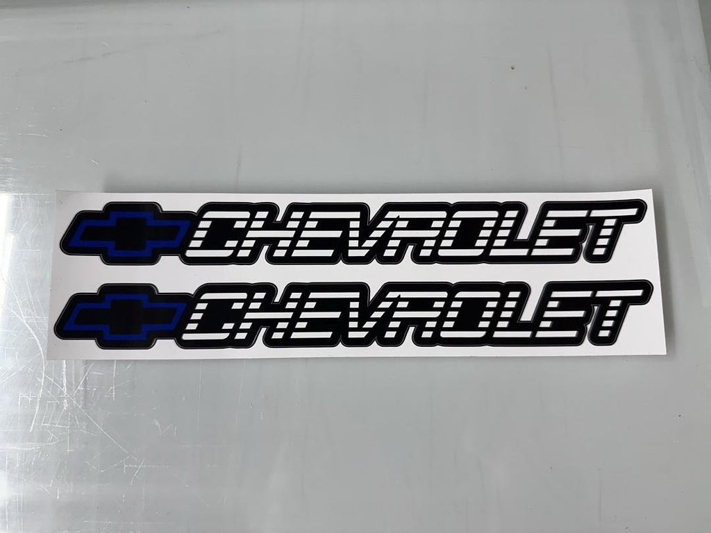 Pair Of Blue Chevrolet C/k Vinyl Sticker
