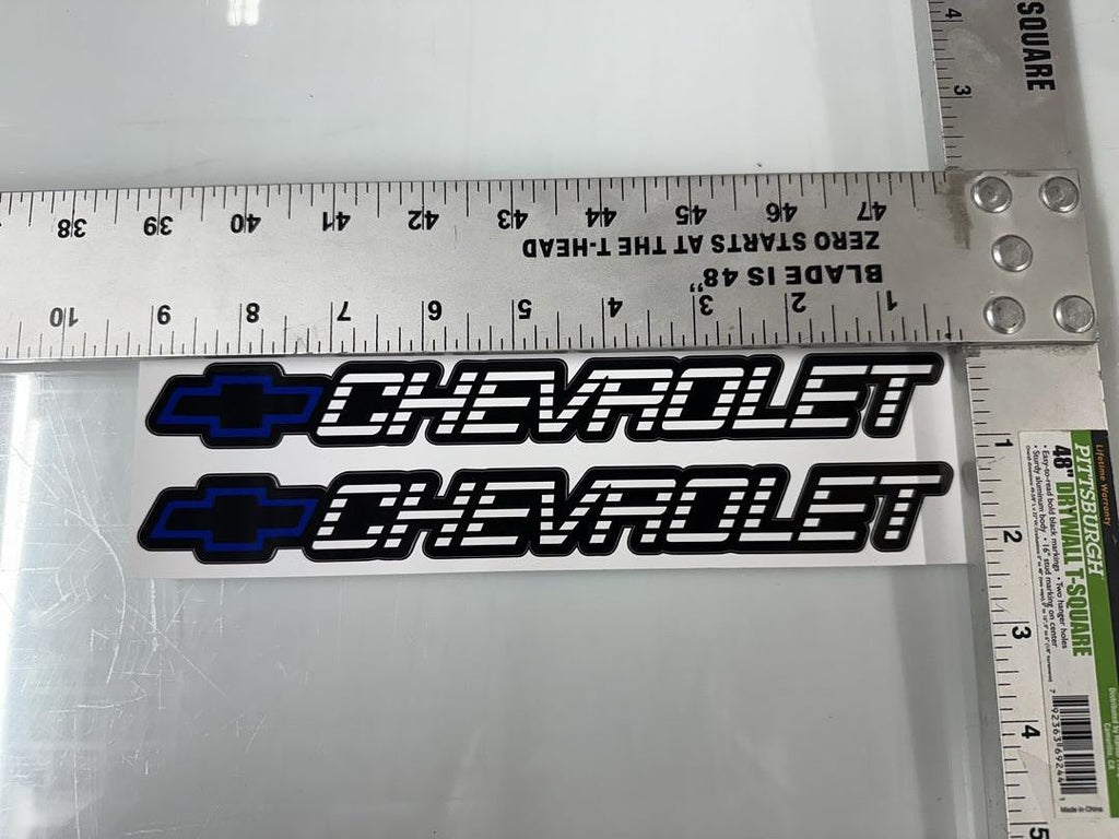 Pair Of Blue Chevrolet C/k Vinyl Sticker