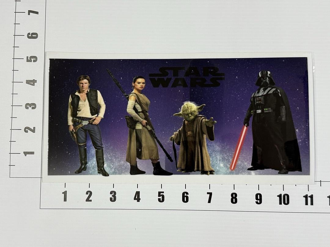 Star Wars Yoda Luke Leah Darth Vader UV Sticker