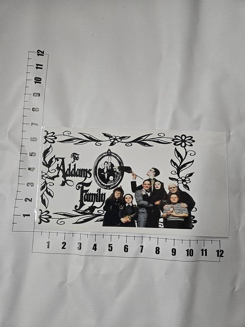 Adams Family Mortice Wednesday Gomez UV Sticker