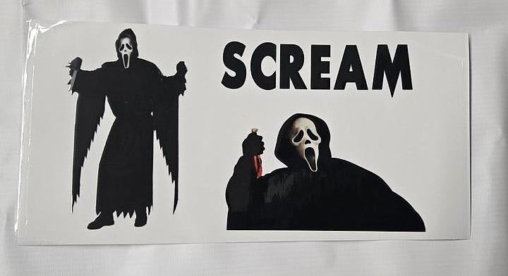 Scream Scary Thriller UV Sticker