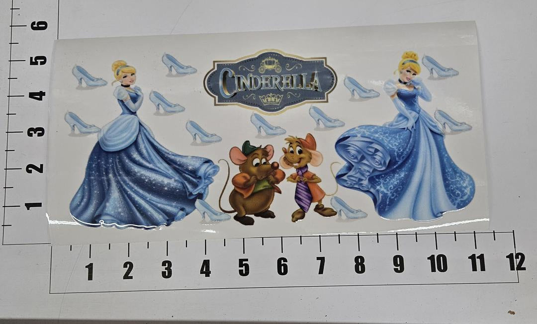 Cinderella Gus Jaq UV Sticker