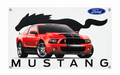 Red 2013-2014 Ford Mustang Shelby GT500 Automotive Wall Poster, 28 x 17 1/2 in, Garage and Man Cave Decor - product view