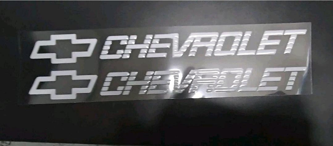 Chevrolet 2 Pcs White UV Sticker