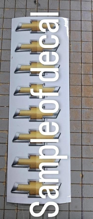 Center Rim Chevrolet 8pcs UV Sticker