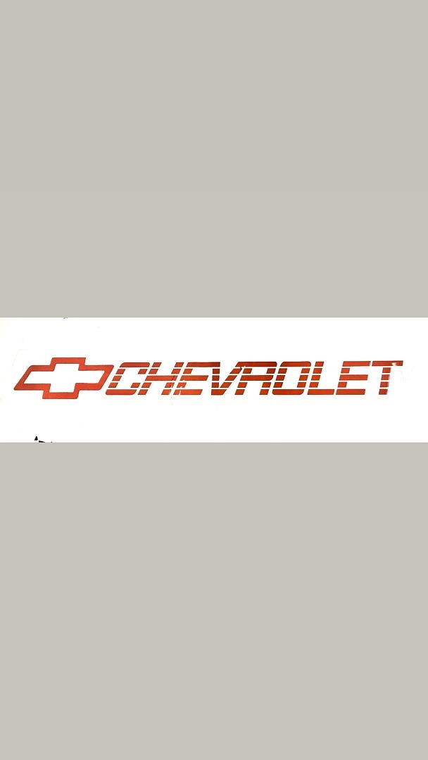 . Chevrolet C/k Red Tailgate UV Sticker