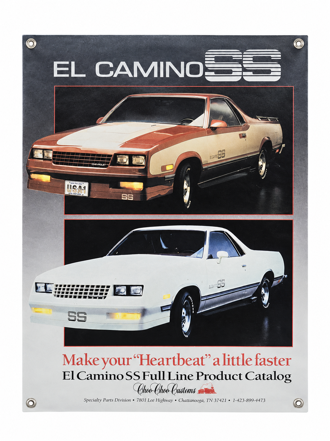 Chevrolet El Camino SS Magazine Automotive Wall Poster, 24 x 18 in, Garage and Man Cave Decor - product view