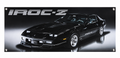 Black Chevrolet Camaro IROC-Z Automotive Wall Poster, 25 x 12 in, Garage and Man Cave Decor - product view