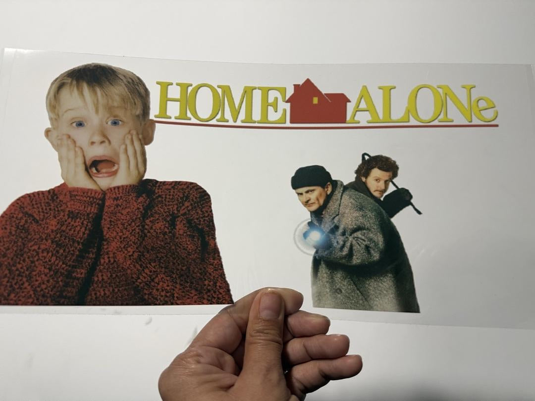 Home Alone Kevin And Two Robbers UV Sticker