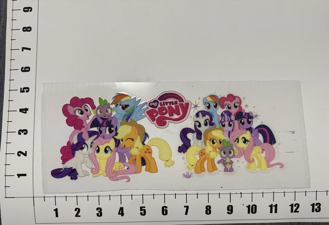 My Little Pony Rainbow Dash Rarity Twilight Sparkle Pinkie Pie Applejack Flutter Shy Spike UV Sticker