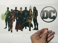 DC Heros Green Lantern Flash Cyborg Superman Batman Wonder Woman Aqua Man UV Sticker