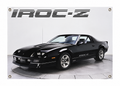 Black Chevrolet Camaro IROC-Z Automotive Wall Poster, 25 x 18 in, Garage and Man Cave Decor - product view