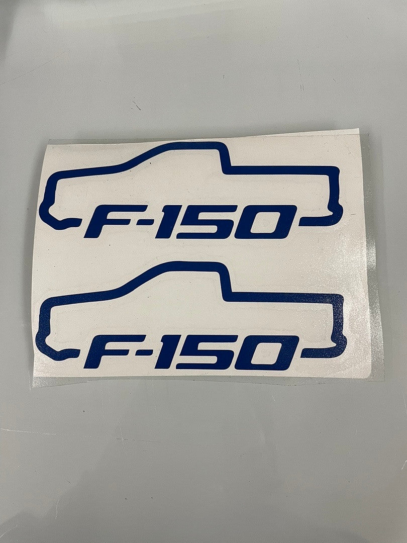 “F-150” Blue Truck Cutout 2pcs Vinyl Sticker