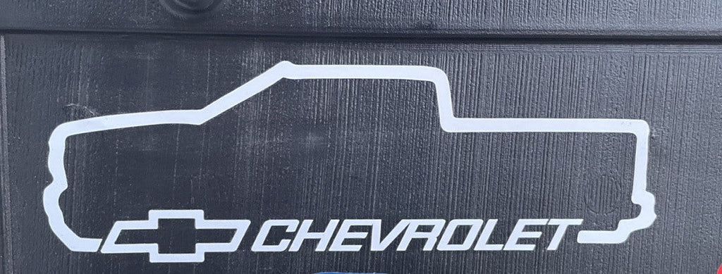 White Chevrolet Truck Vinyl Sticker
