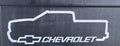 White Chevrolet Truck Vinyl Sticker