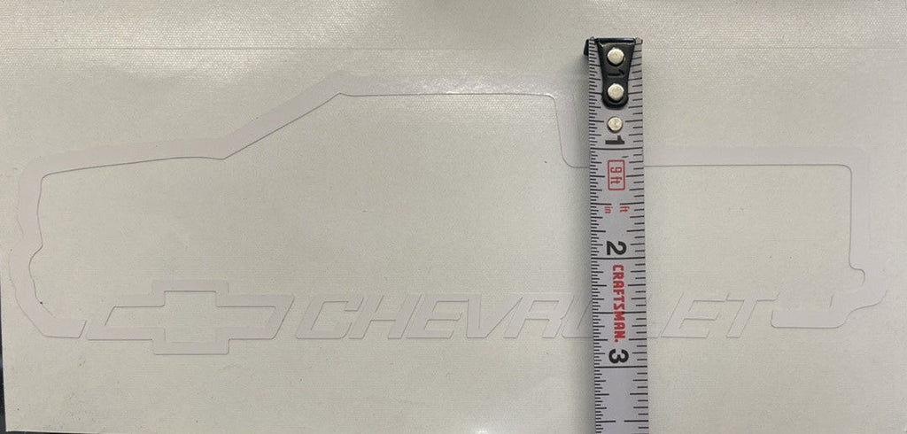 White Chevrolet Truck Vinyl Sticker