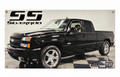 Black 2003-2006 Chevrolet Silverado SS Automotive Wall Poster, 28 x 18 in, Garage and Man Cave Decor - product view