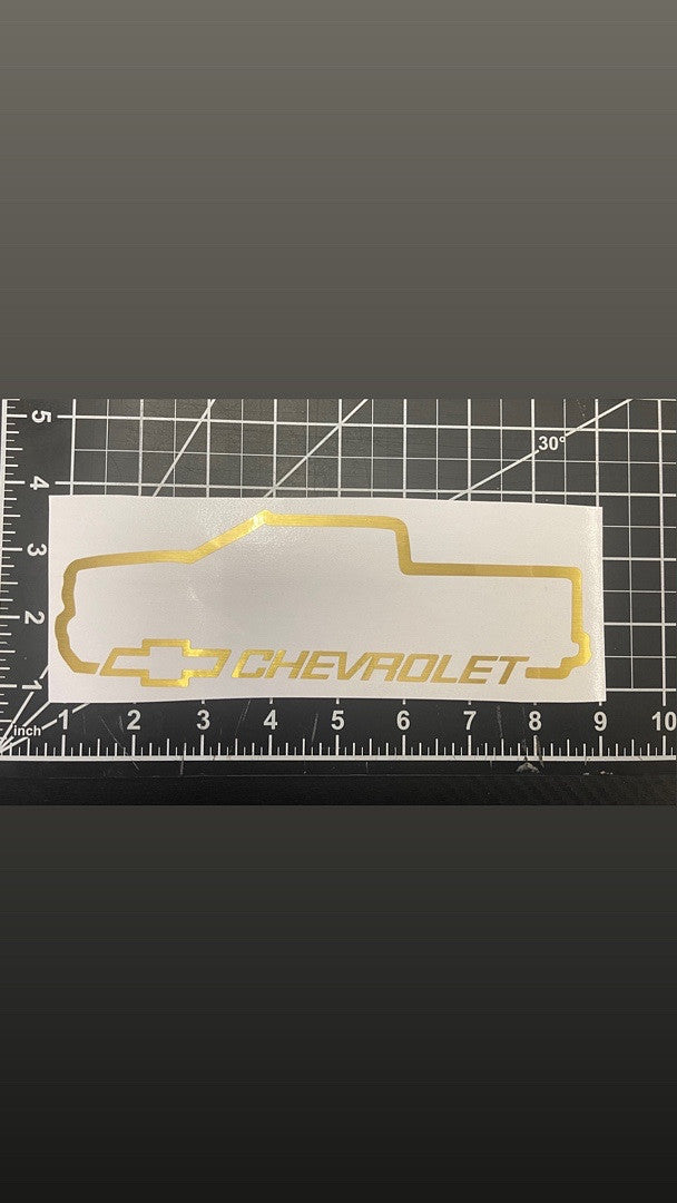 Gold Chevrolet Truck Vinyl Sticker