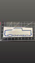 Blue Chevrolet Truck Vinyl Sticker