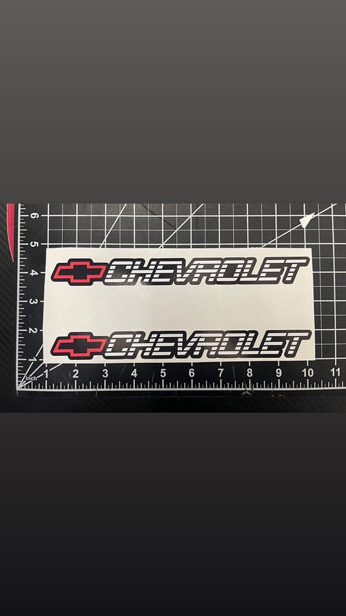 2 Pcs Red C/k Style Chevrolet Chevy Vinyl Sticker