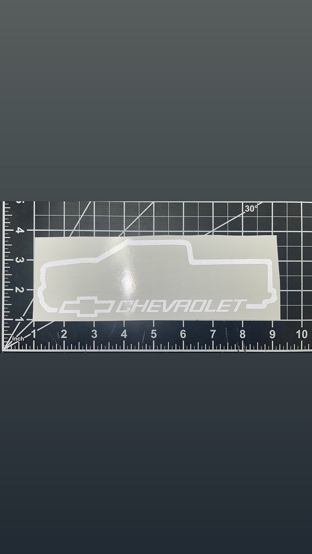 White Chevrolet Truck Vinyl Sticker