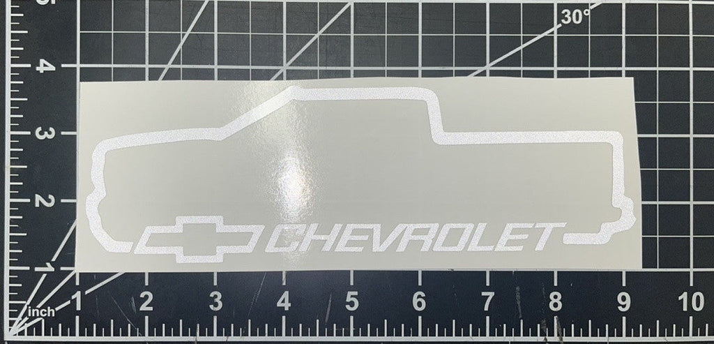 White Chevrolet Truck Vinyl Sticker