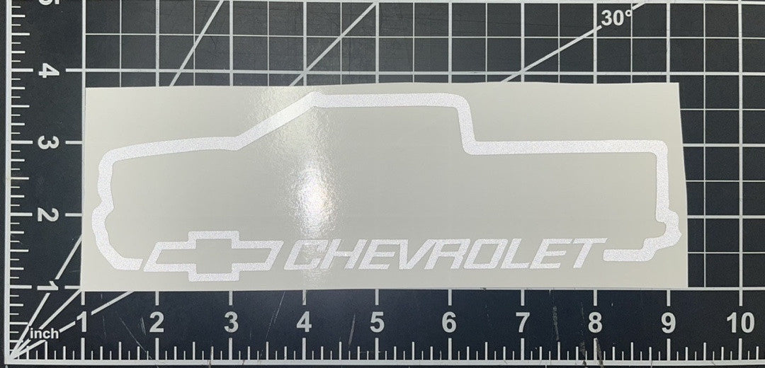 White Chevrolet Truck Vinyl Sticker