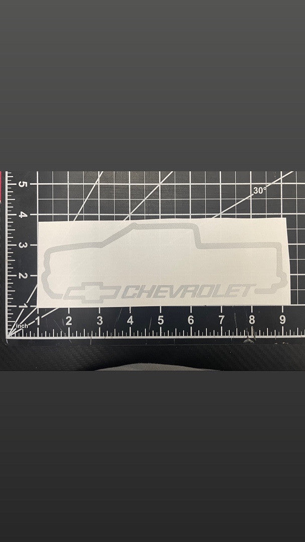 White Chevrolet Truck Vinyl Sticker
